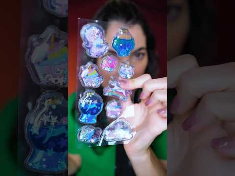 Adesivos aquáticos com glitter #asmrsounds #asmr