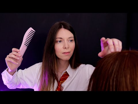 ASMR| Jugando con tu PELO al final de la CLASE | Love ASMR en español