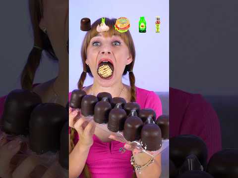 ASMR Emoji Eating Garlic, Burger, Sour Candy #shorts