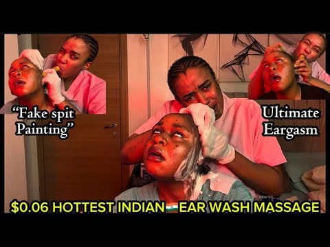 ASMR✨INDOOR STREET INDIAN🇮🇳HEAD& EAR WASH  INTENSE MASSAGE,SPITPAINT THAT SENT VICKY TO  DIMENSION