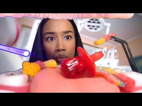 ASMR Dentist Cleans Your Teeth & Eats The Candy Out Of It 🦷🍭 ASMR Dentist Role-play