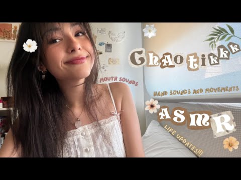 ASMR🍃🌼  Fast Clicky and Dry Mouth Sounds + Hand Sounds and Movements + Life UpdatesSs (Cozy vibes🤍)