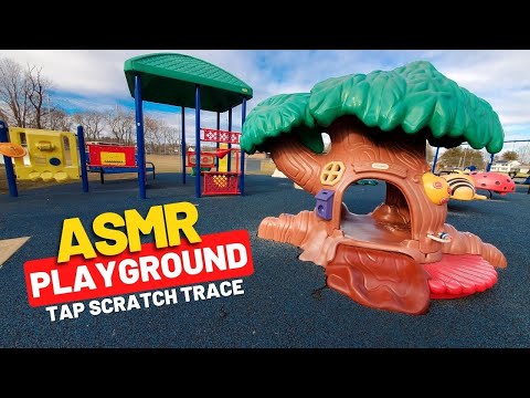 Public ASMR🥎Playground Fast Not Aggressive Tapping Scratching