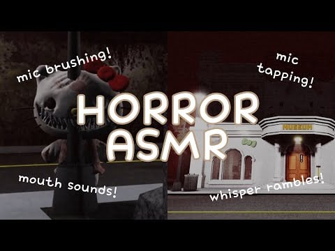 ASMR roblox horror 🎀 do NOT work at the hello kitty museum (clicky whispers, mic tapping, brushing)