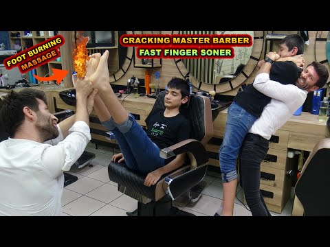 ASMR FOOT BURNING MASSAGE & EAR-NECK-FOOT-BACK CRACK & BY SONER under foot, leg, ear, head massage