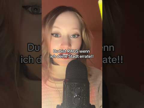 Du bist raus wenn ich deine Stadt errate 🙂‍↔️😳 #fabricscratching #asmr #roleplay #mouthwhisper