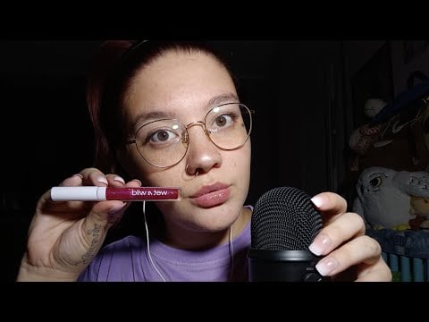LIPGLOSS SOUNDS (Kiss Sounds, Mouth Sounds, Whispering, Tongue Clicking, Tapping) 😴💜 | ASMR ITA