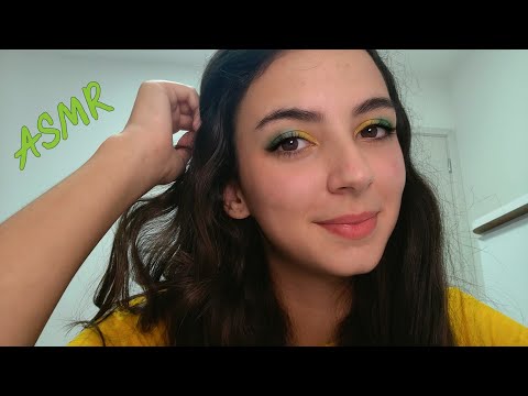 ASMR FAZENDO UMA MAQUIAGEM INSPIRADA NA COPA DO MUNDO! Video para fazer companhia :)