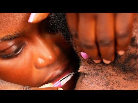 Asmr  Compilation ✨soft gum attentive beard grooming, nitpicking, ingrown hair pulling,neck massage.