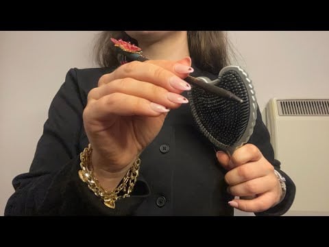 ASMR hairdresser roleplay 🪮sectioning, oiling & curling your hair, invisible clips - no talking
