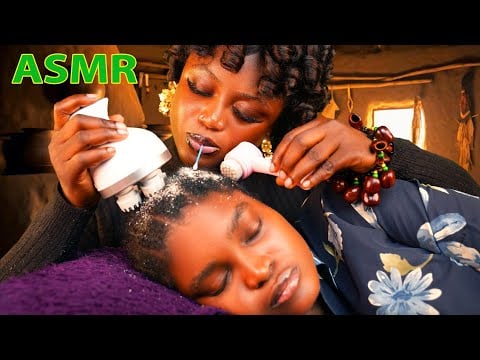 ASMR✨Whisper Scalp Scratching on Braid + Hand picking hair crust +Detailed ear clean & massage  