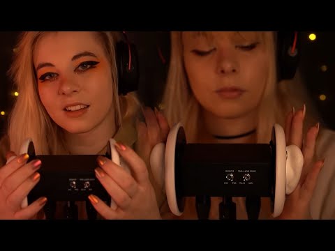 ASMR | double Lotion Ear Massage - layered, whispering, ear attention