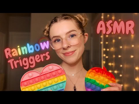 ASMR | FAST & AGGRESSIVE RAINBOW TRIGGERS 🌈 (Pride Month) *SUPER UNIQUE & BRAIN MELTING TRIGGERS*
