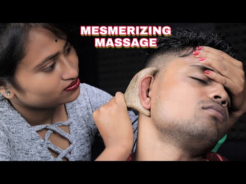 Mesmerizing Head And Neck Massage With Neck Crack And Ear Crack By Barber Girl Pakhi | ASMR 3D audio