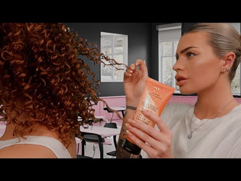 ASMR popular girl plays w/ your curly hair in the back of class 🧡 (hair play roleplay)