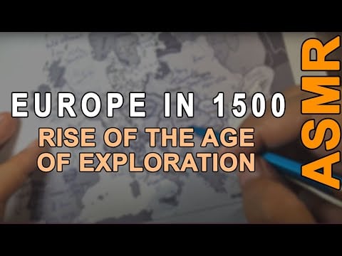 ASMR History: Europe in 1500 - Dawn of Modern Ages (ASMR whispering and map tracing)