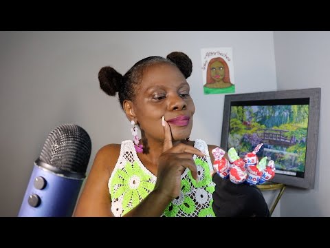 Tasty GRAPE Bazooka Lollipop ASMR Eating Sounds
