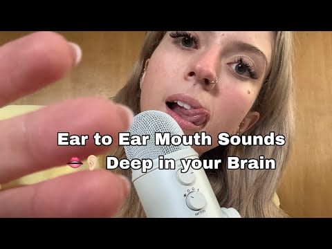 ASMR|No Talking| Wet, Full Sensitivity Mouth Sounds in Your Ears + Lens Tapping 