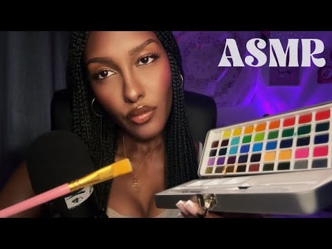 ASMR Painting Your Face (Personal Attention, Brushing, Mouth Sounds)