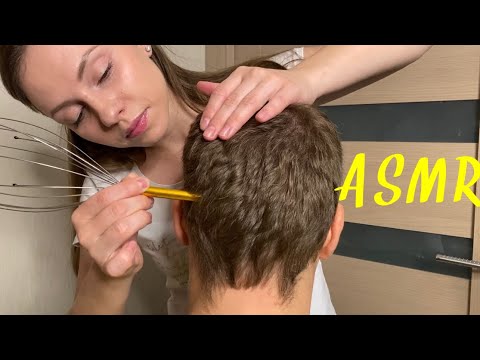 АСМР Массаж головы💆‍♂️Без слов/ASMR Head massage💆‍♂️No talking