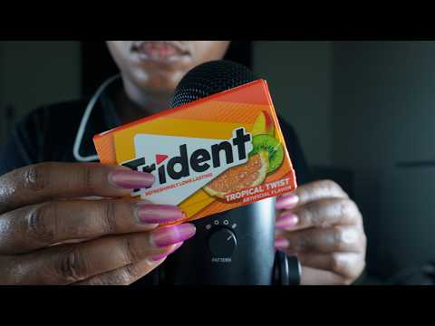 ASMR Gum Chewing and Microphone Scratching