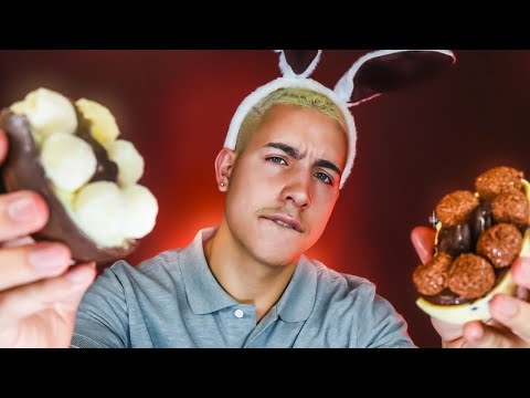 ASMR COMENDO OVO DE PÁSCOA DE COLHER (MUKBANG)