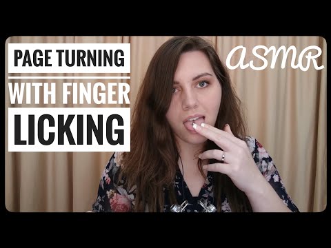 ASMR Page Turning and Finger Licking(Mouth Sounds)