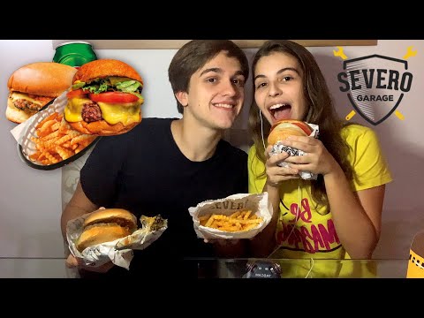 ASMR COMENDO HAMBURGUER E BATATAS FRITAS (MUKBANG) | Severo Garage