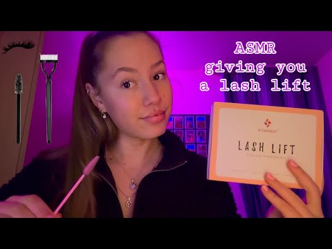 ASMR giving you a lash lift