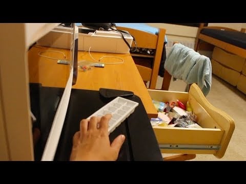 ASMR Tapping Around Room (College Dorm)