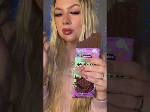 Trying The @MrBeast Chocolate Bars #asmr #mrbeast #feastables #mrbeastchocolatebar #asmrsounds