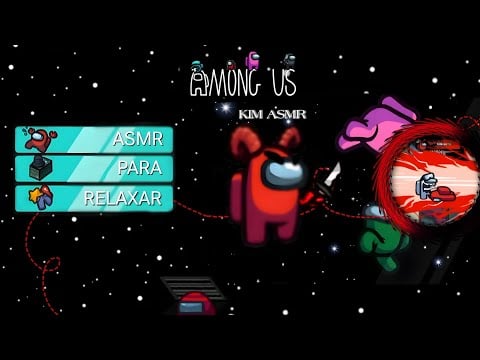 ASMR jogando AMONG US até você DORMIR | sons de boca + sons de chuva 🌧️👅