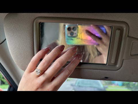 ASMR In My Car ➜ tapping, scratching, rain sounds, and more