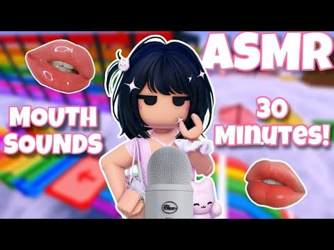 Roblox ASMR ∼ 30 Minutes of LAYERED mouth sounds, tapping + tongue clicking! 💗 (NO TALKING)