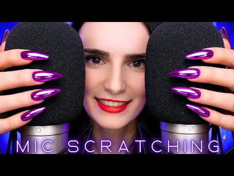 ASMR BEST 2 Mic Scratching 💜 NO TALKING 🤫 for INSTANT Sleep & Relaxation - ULTRA Long Nails | 4K