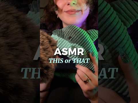 ASMR This or That 🐬 #asmr #asmrscratching #asmrcrunch