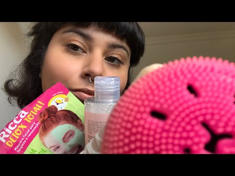 ASMR | Limpeza de Pele 🧖🏻‍♀️💧| Tratamento para Oleosidade e Cravos