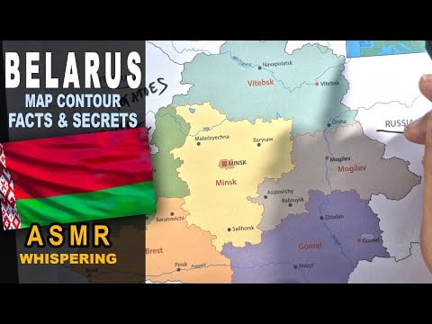 ASMR: Drawing BELARUS map outline with regions | Facts and Secrets | ASMR relaxing whispering