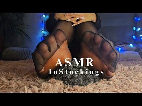 ASMR | Quiet sounds in {nylon stockings|| Fabric noises |