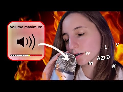 ASMR FR | Bruits de bouche avec l’intensité de mon micro au MAXIMUM 😍