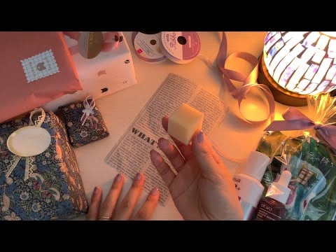 ASMR │ sleep peacefully JAPAN gift-wrap sounds-Down to the very smallest square (No talking)