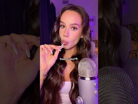 Real or Fake?🤭🍭 ASMR lollipop sounds / fake eating triggers #asmr #asmrvideo #asmrsounds #sleep