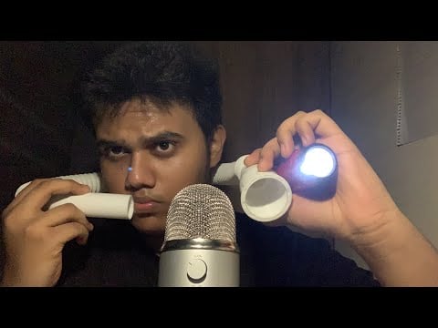 ASMR FAST CRANIAL NERVE TEST (visuals ,close up whispers ,focus test etc.)