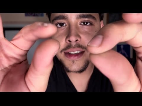 Hand sounds ASMR under the rain [ No talking ]  finger snapping/tapping, visual triggers  [ 30 FPS ]