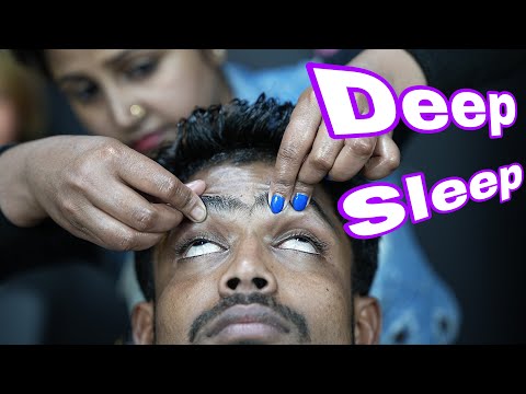 Barber Girl Chaitali Doing ASMR Forehead Tapping Massage | Deep Sleep Massage Therapy ASMR
