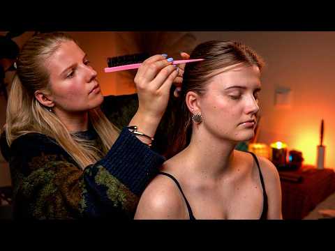 ASMR Perfectionist  💇‍♀️ Hair Brushing, Cutting, Make-up & Clothes Fitting (No Talking)