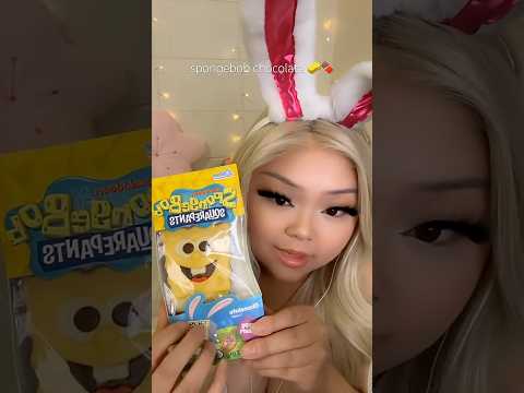 SPONGEBOB CHOCOLATE BAR #asmr #mukbanginternational #eatingsounds #spongebob #mukbang