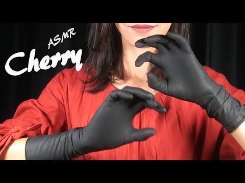 【ASMR】Black Rubber Gloves Triggers and Hand Movements 검은 색 고무 장갑 트리거 및 손 움직임 / 黒いゴム手袋でハンドムーブメント