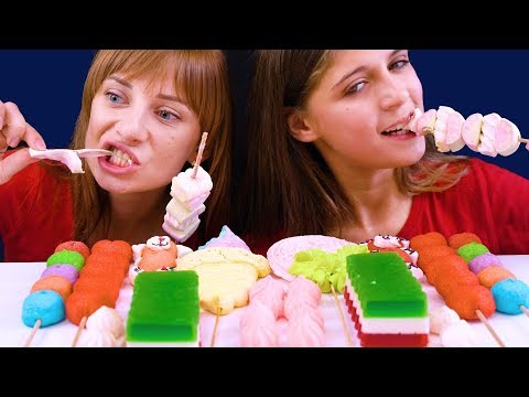 ASMR MARSHMALLOW PARTY CHALLENGE LIZ&LILIBU No Talking EATING SOUNDS