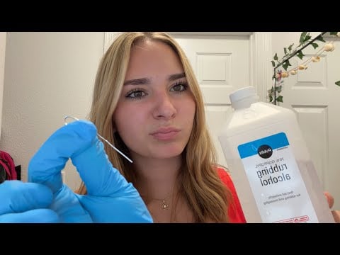 asmr mean girls pierces your ears in the school bathroom with a paper clip 🙄